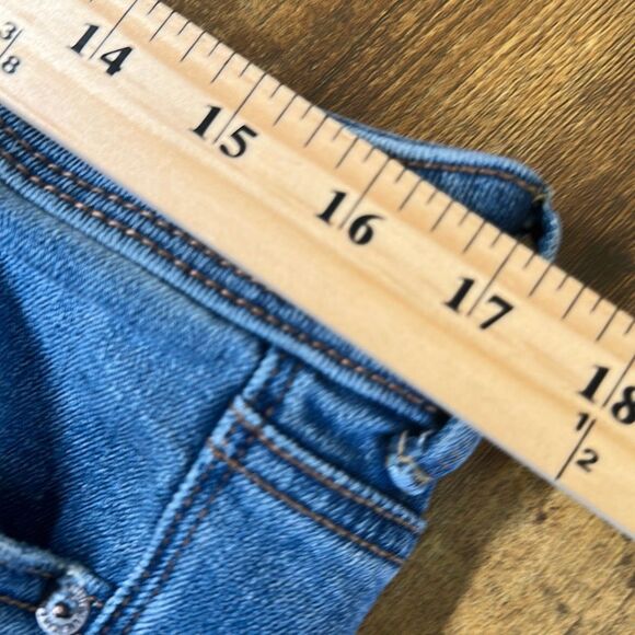 American Eagle Womens Medium wash Kick boot Jeans size 14 Stretch X - Picture 7 of 13